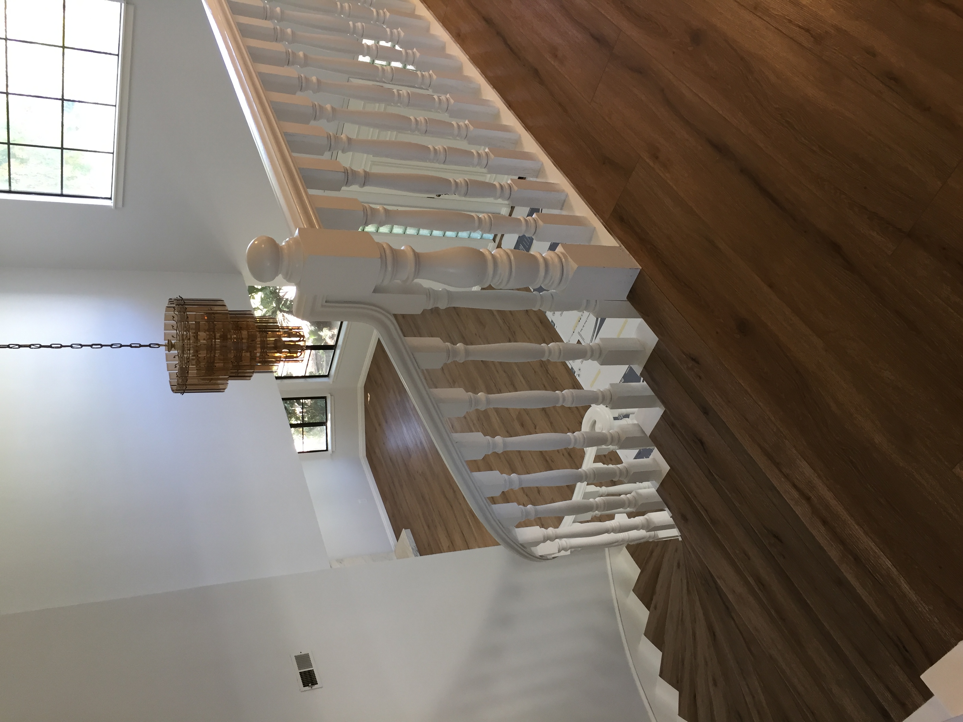 Before: Old carpet flooring